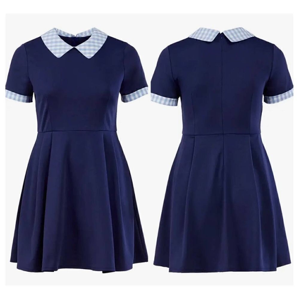Unique Vintage Gwinnie B Gingham Collar Fit and Flare Dress Plus Size 3X